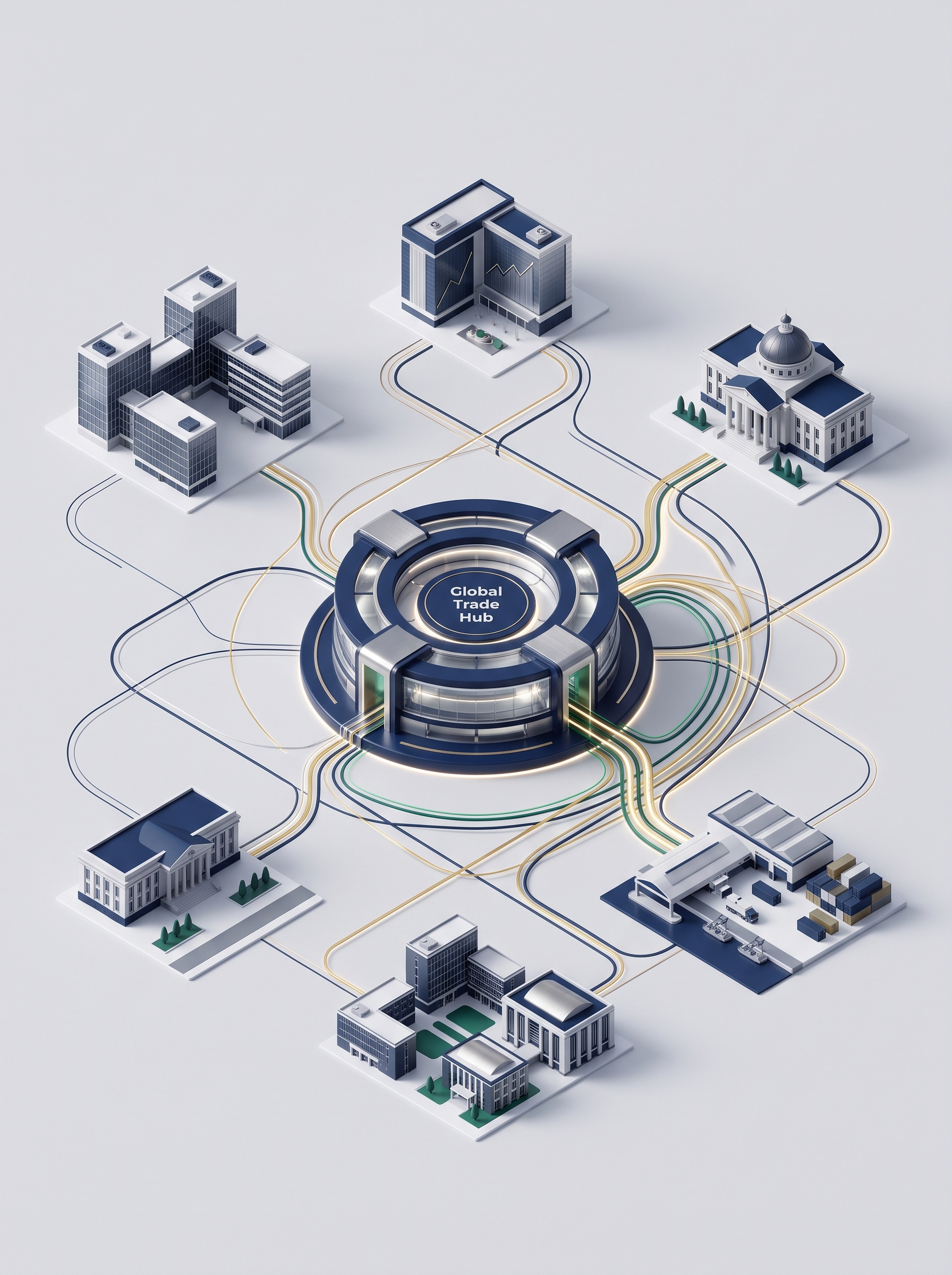Official ITFOI global trade hub network diagram illustrating compounding member value